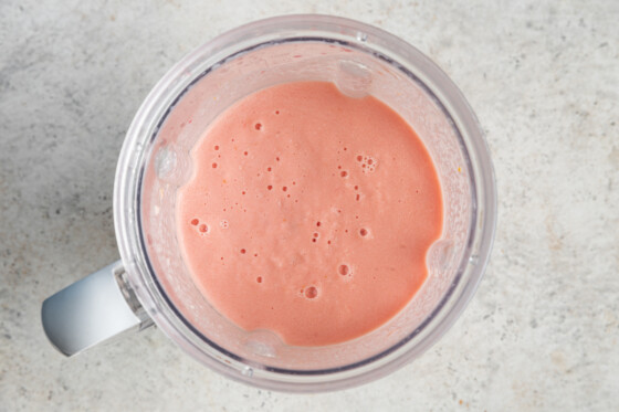 Grapefruit smoothie blended.