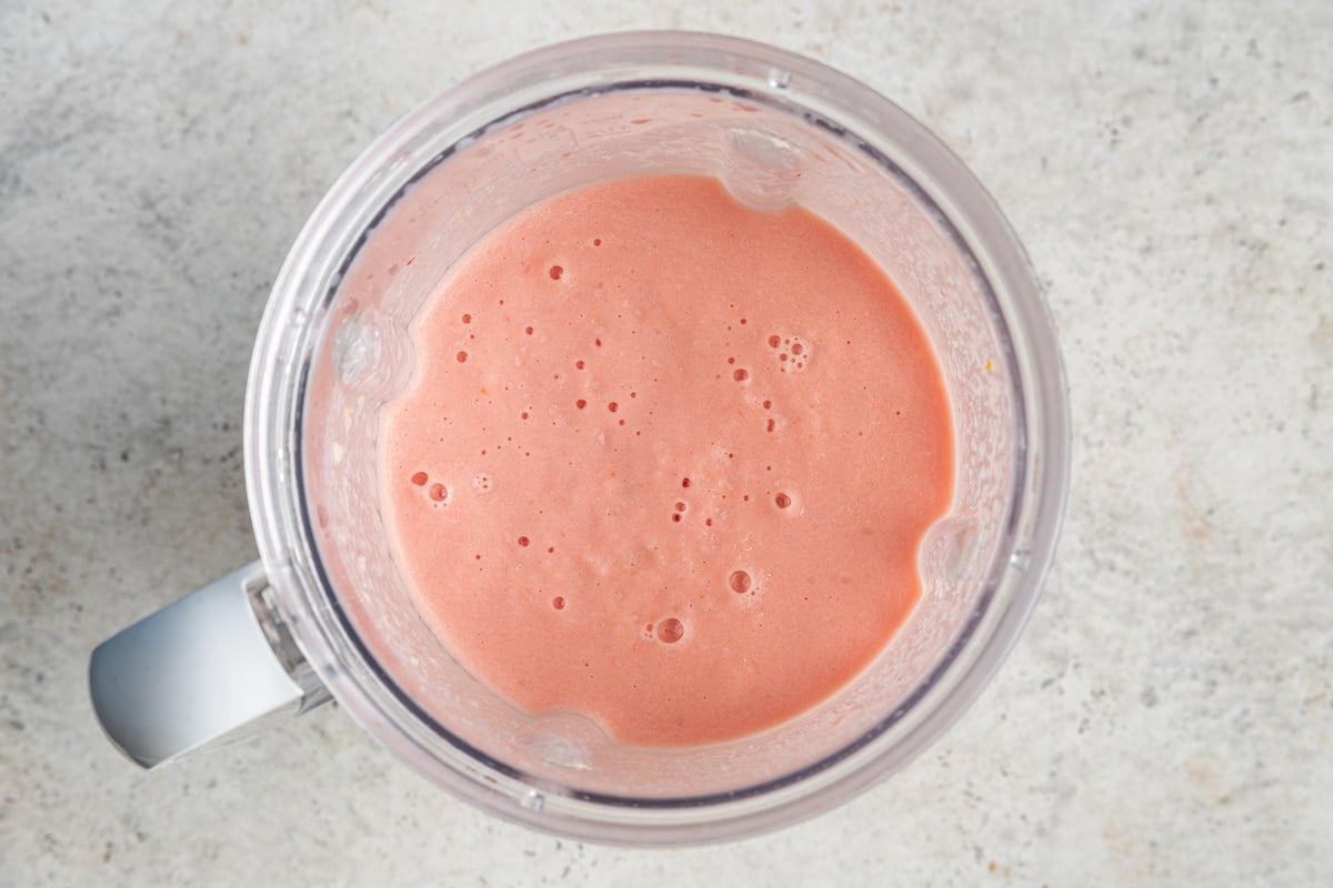 Grapefruit smoothie blended.
