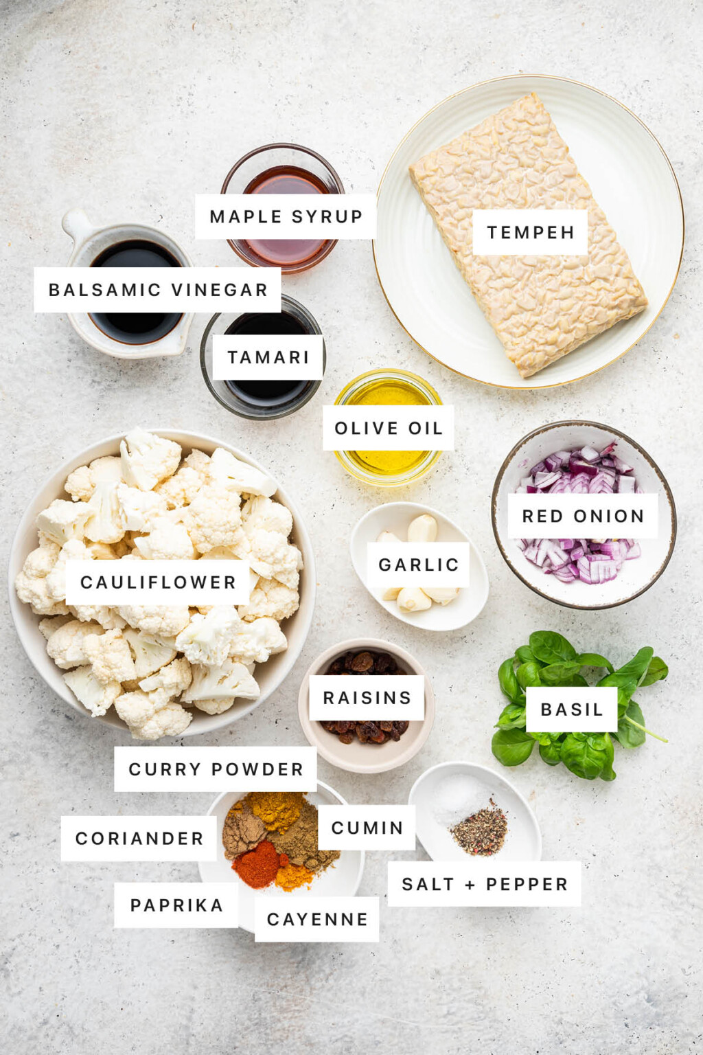 Curried Cauliflower and Tempeh Bowl Eating Bird Food