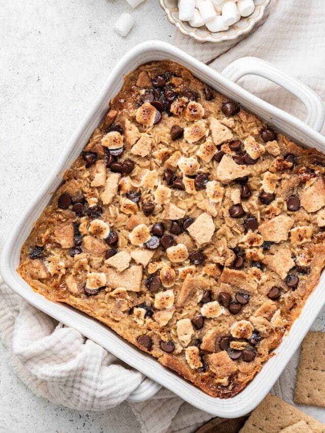 S'mores Baked Oatmeal Eating Bird Food