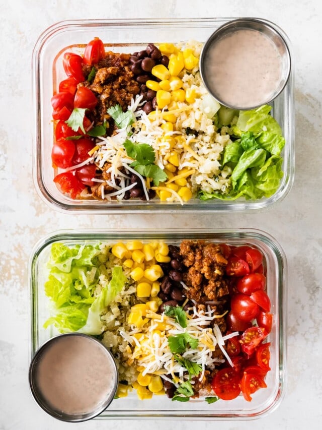 Turkey Taco Meal Prep Bowl Eating Bird Food