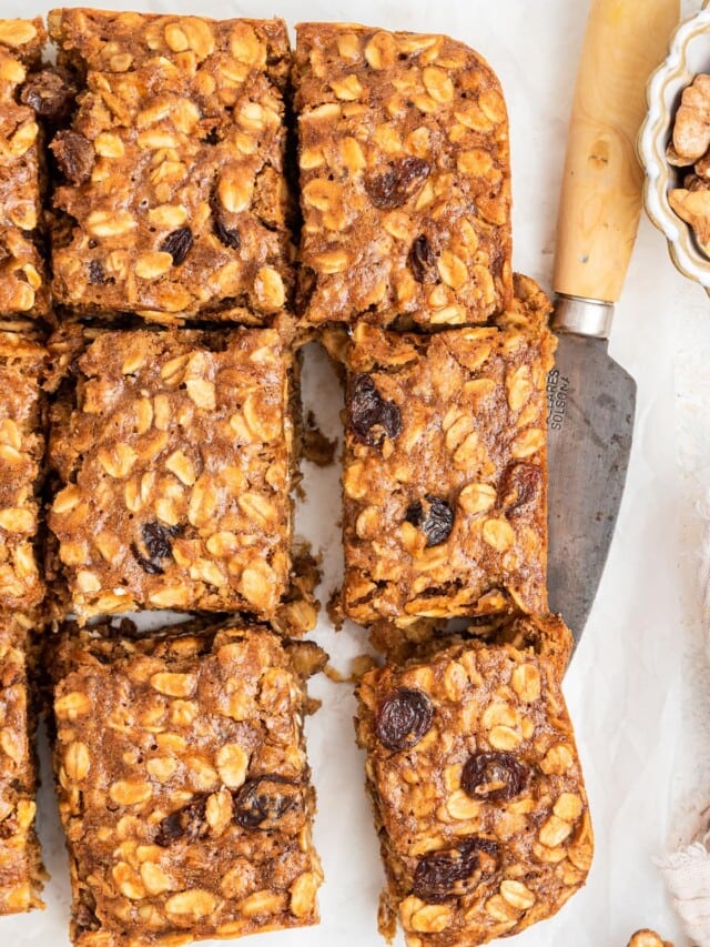 Healthy Banana Oat Bars Eating Bird Food