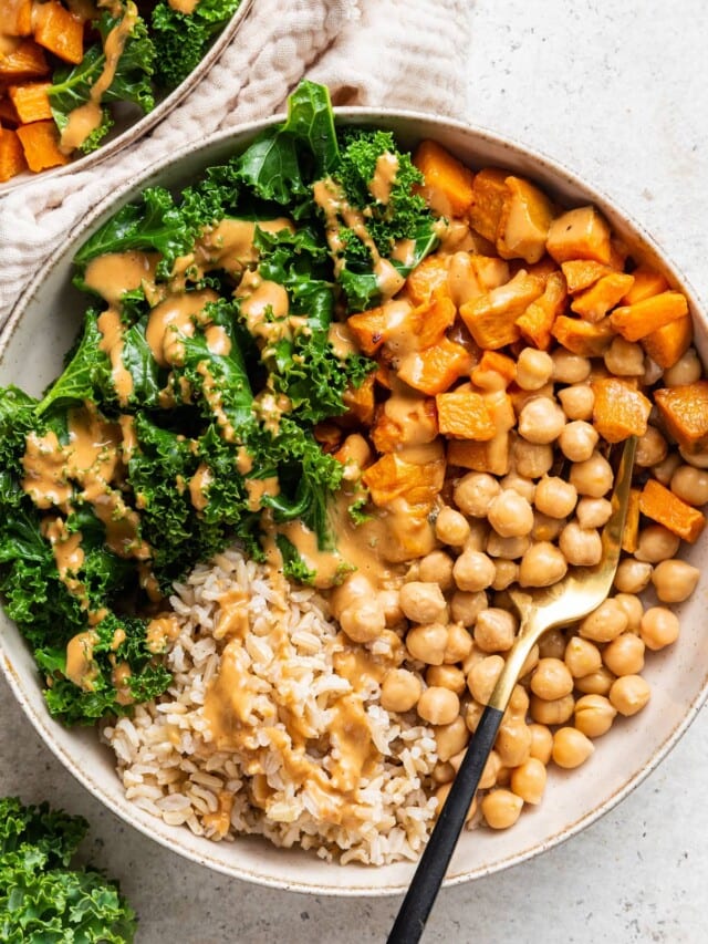 Kale and Sweet Potato Brown Rice Bowls Eating Bird Food