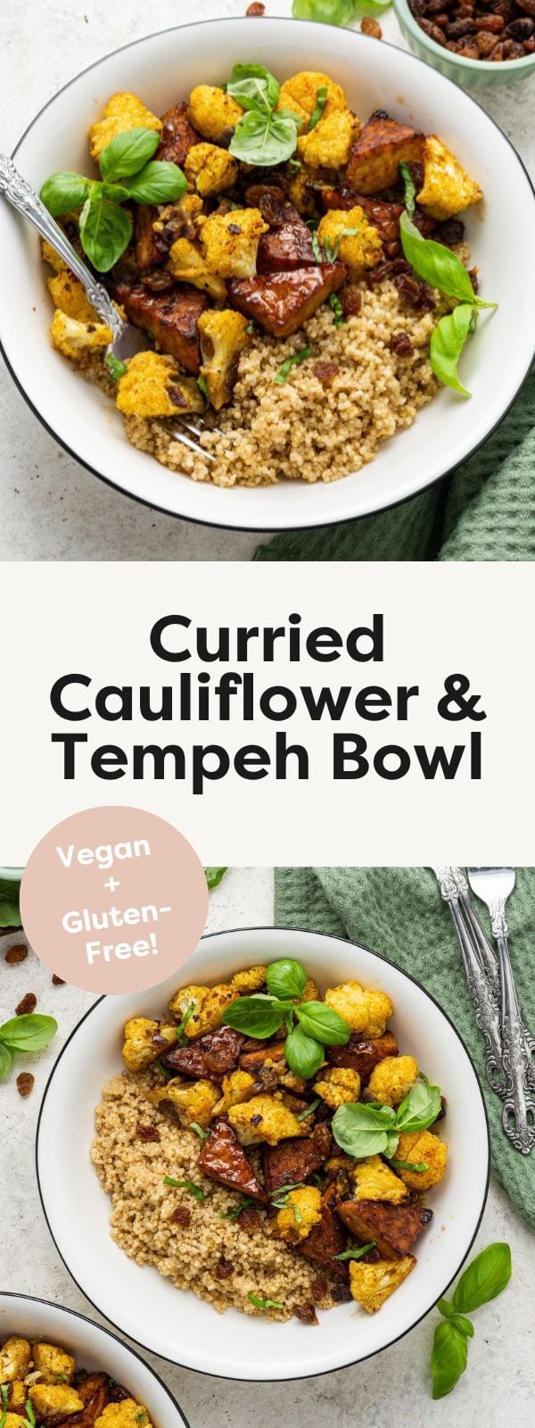Curried Cauliflower and Tempeh Bowl Eating Bird Food