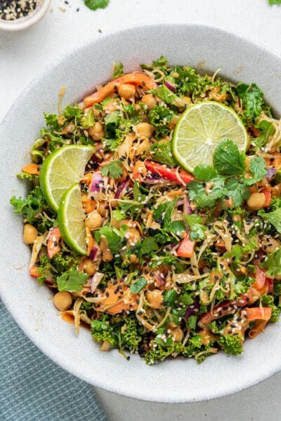 Kale and Cabbage Pad Thai Salad - Eating Bird Food