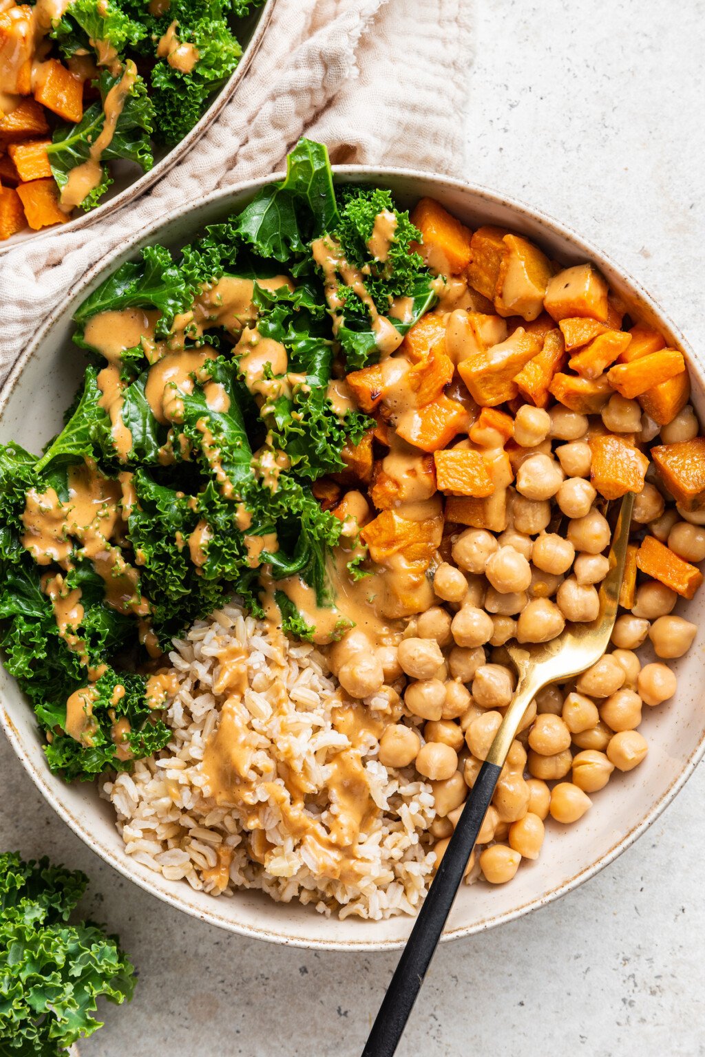 Kale and Sweet Potato Brown Rice Bowls