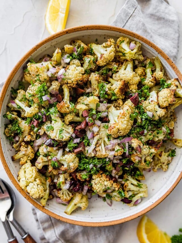 Roasted Cauliflower Salad Eating Bird Food