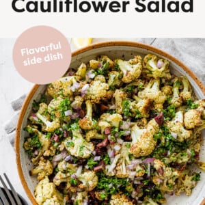Roasted Cauliflower Salad in a large bowl.