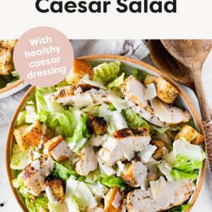 Grilled Chicken Caesar Salad in a bowl.