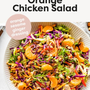 Mandarin Orange Chicken Salad in a serving bowl.