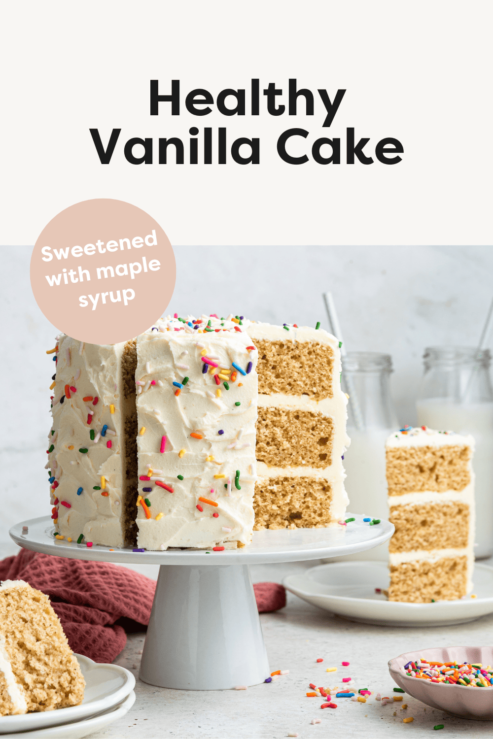 Healthy Vanilla Cake Eating Bird Food