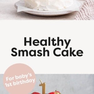 Healthy smash cake with a 