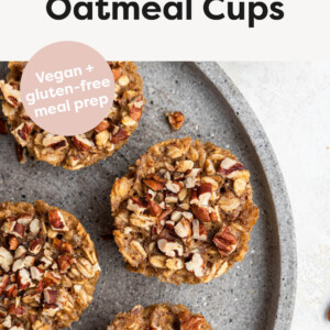 Chai Baked Oatmeal Cups on a plate.