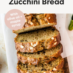 Healthy Zucchini Bread loaf sliced up.