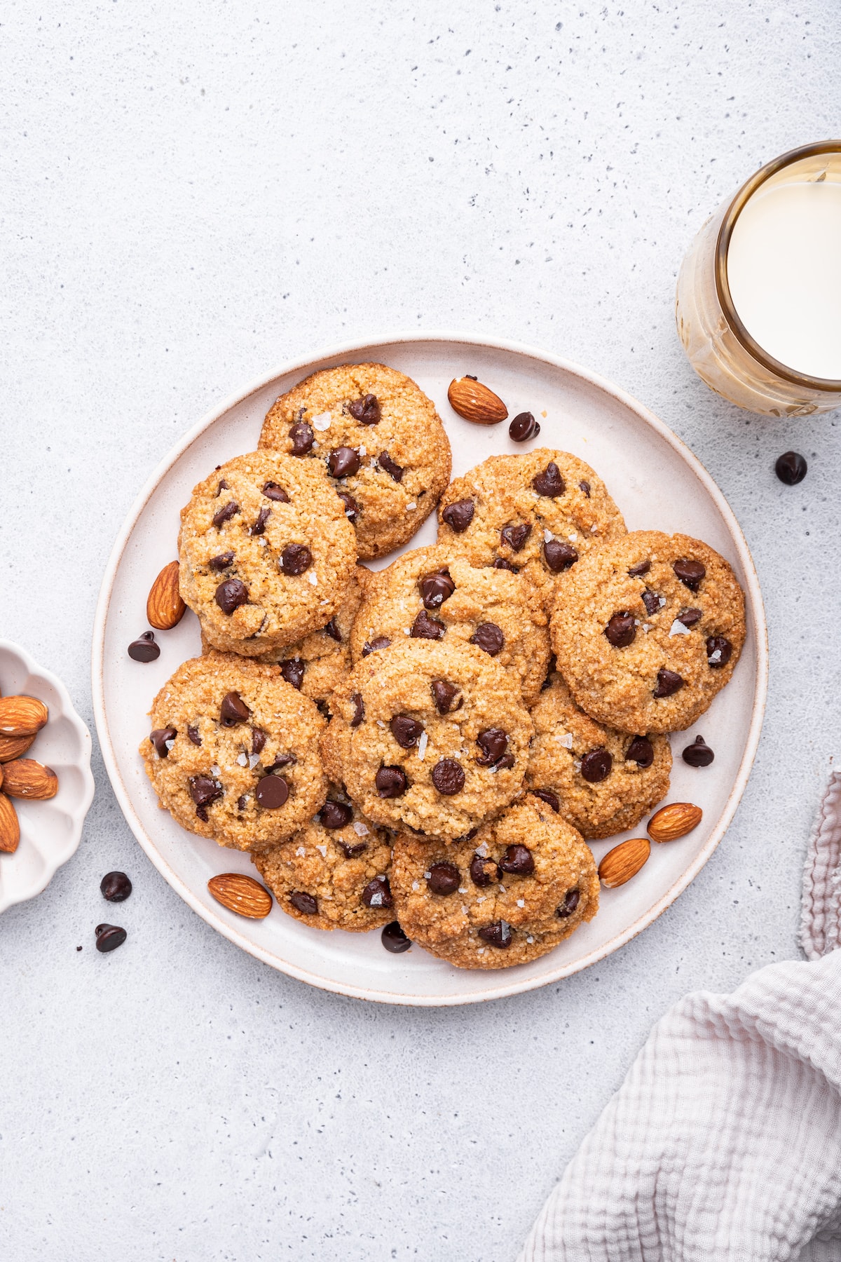 Giant Almond Flour Chocolate Chip Cookie - Flora & Vino