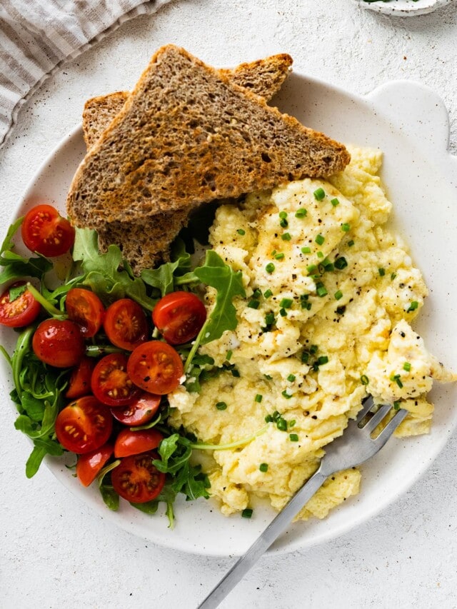 Cottage Cheese Scrambled Eggs Eating Bird Food
