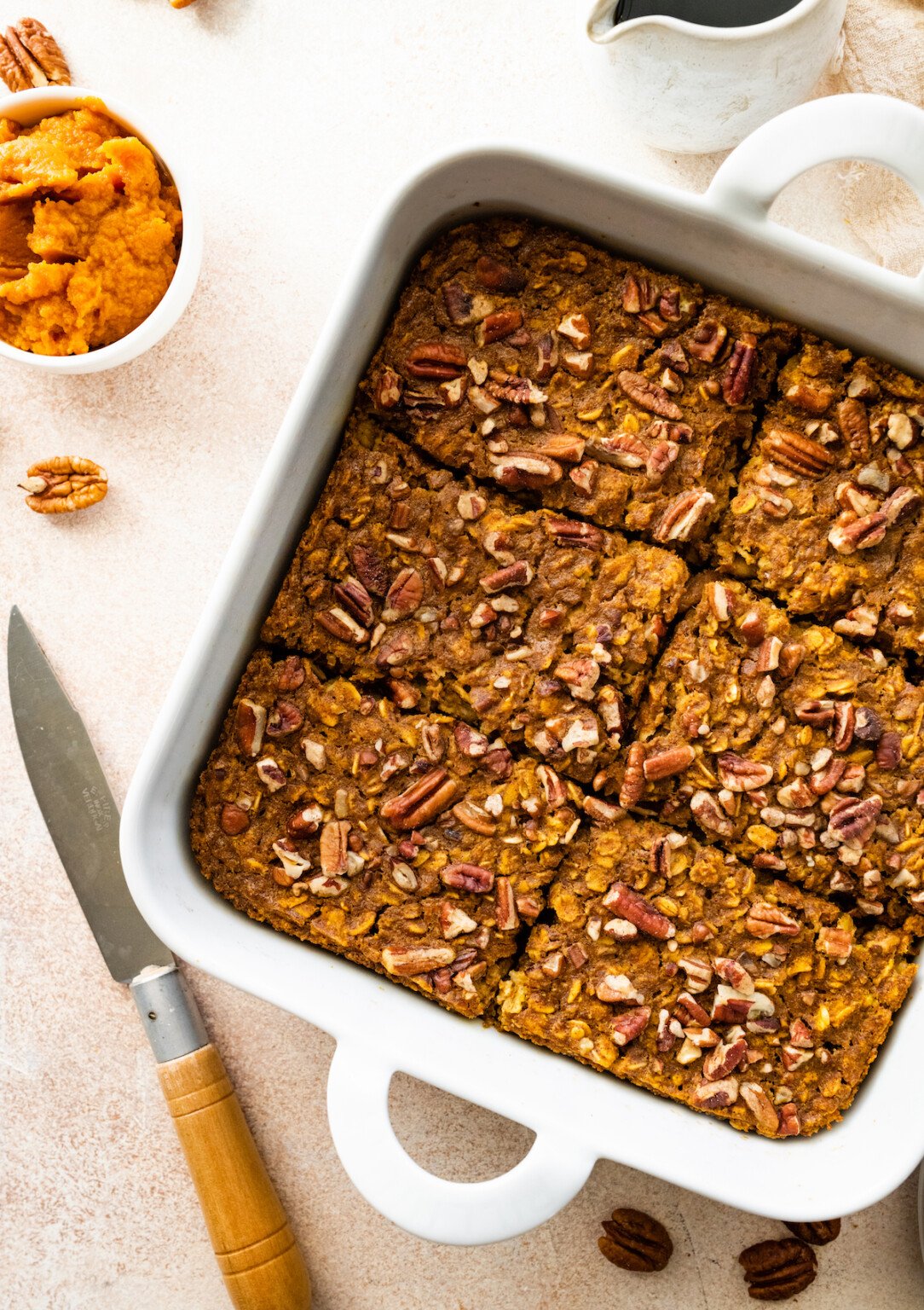 Pumpkin Baked Oatmeal Eating Bird Food