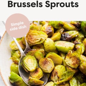 Bowl of Roasted Brussels Sprouts.