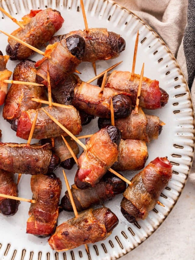 Bacon Wrapped Dates Eating Bird Food