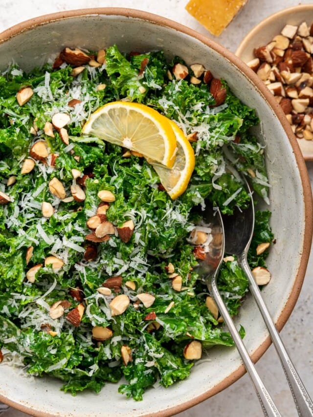 Easy Kale Salad Eating Bird Food