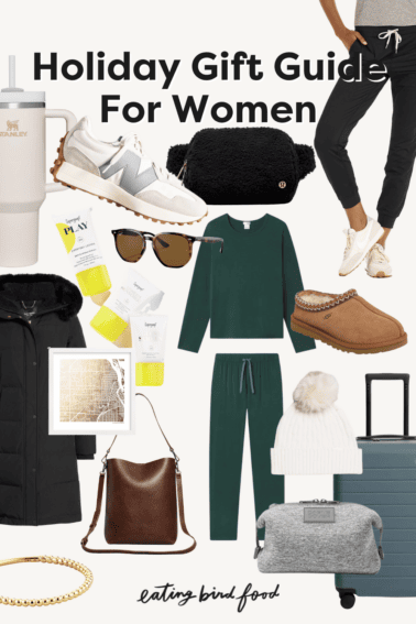 A holiday gift guide for women collage graphic.