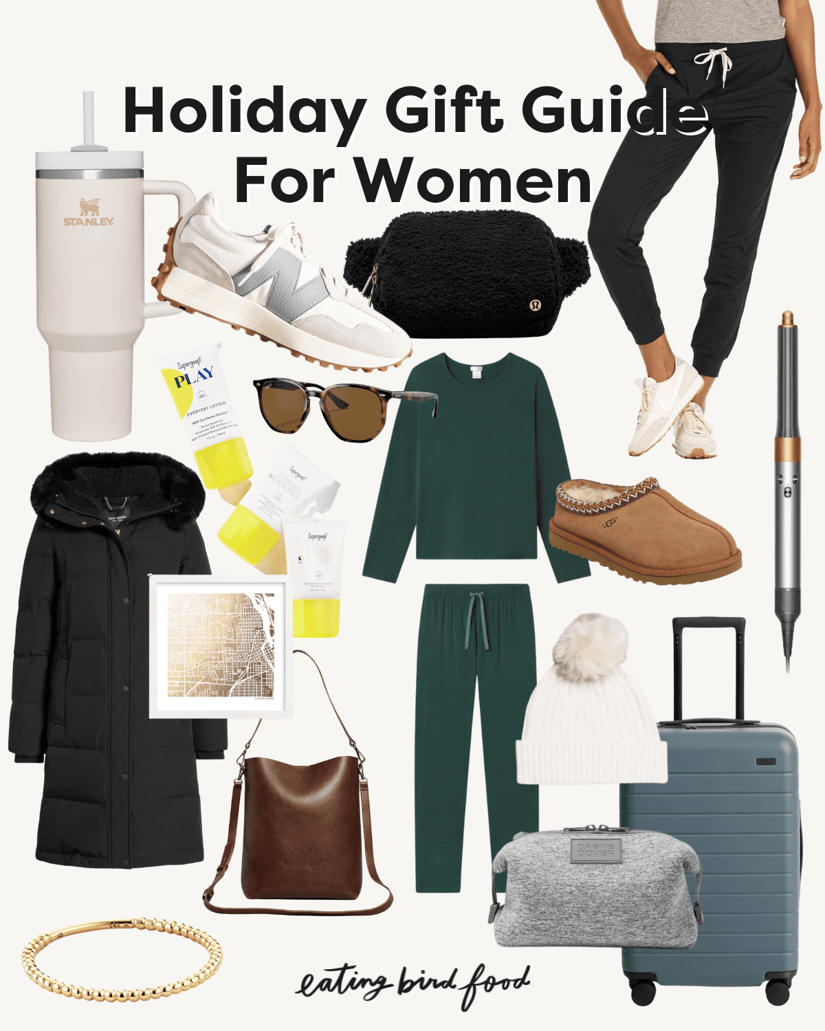 A holiday gift guide for women collage graphic.