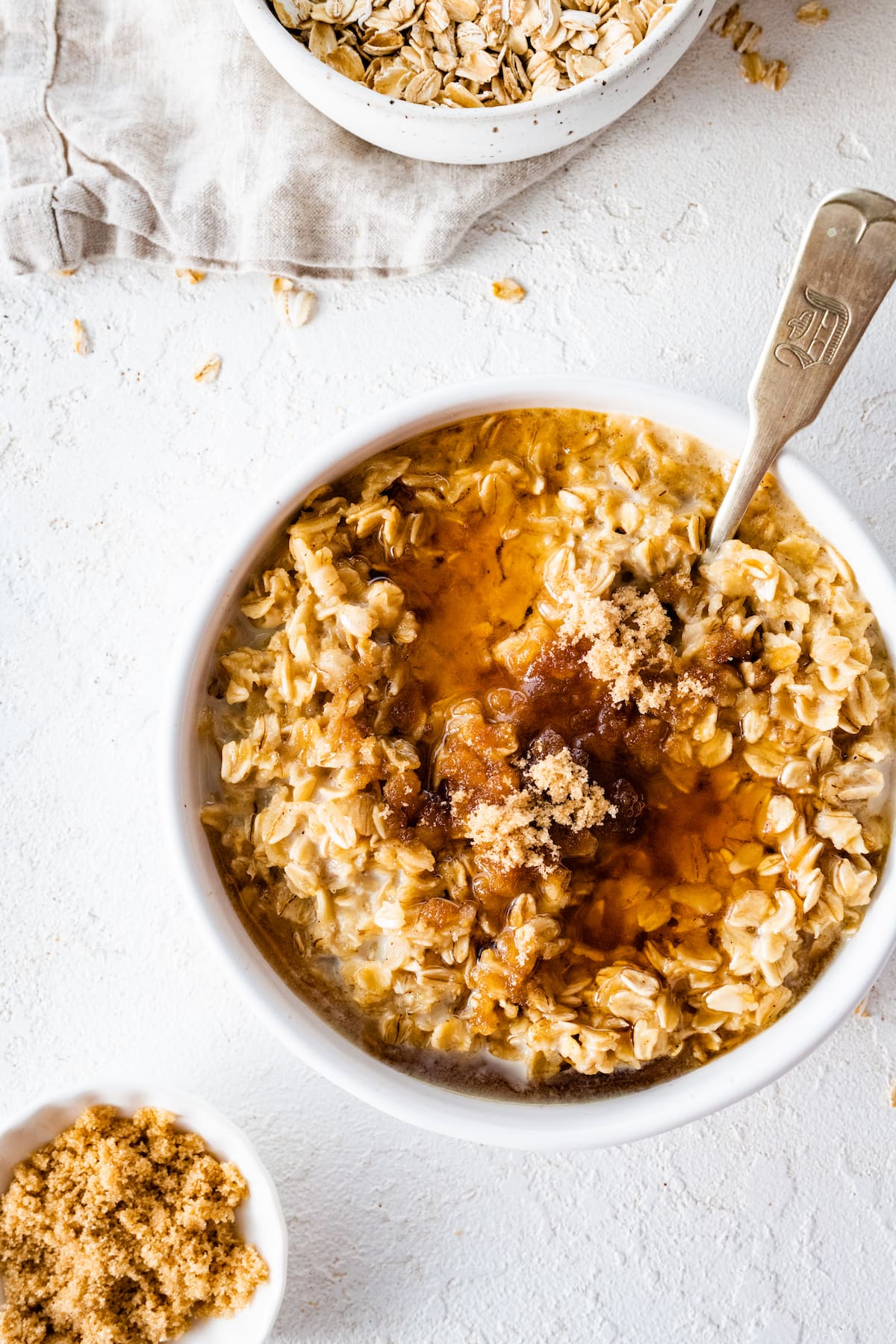 A bowl of maple brown sugar oatmeal.