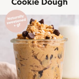 Protein Cookie Dough in a jar.
