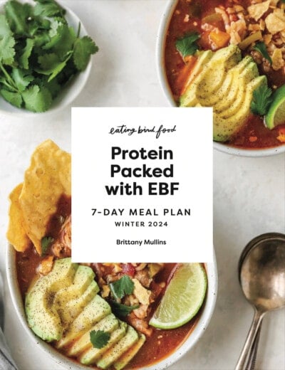 Cover of Protein Packed with EBF Winter 2024 High Protein Meal Plan