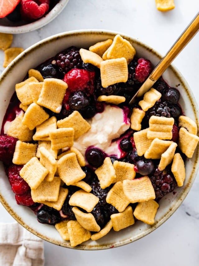 PB&J Protein Yogurt Bowl Eating Bird Food