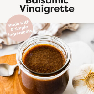 Balsamic Vinaigrette in a jar.