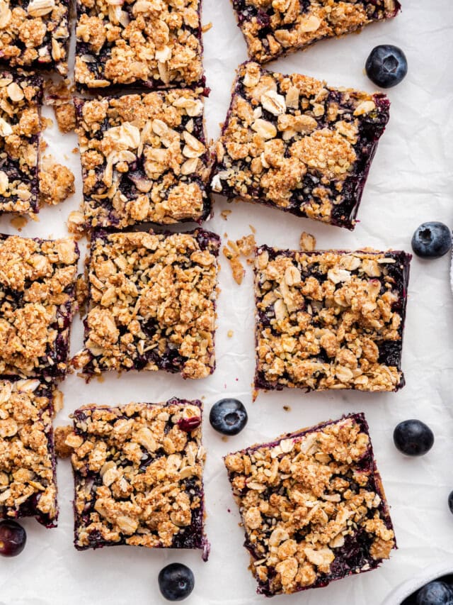 Healthy Blueberry Crumble Bars