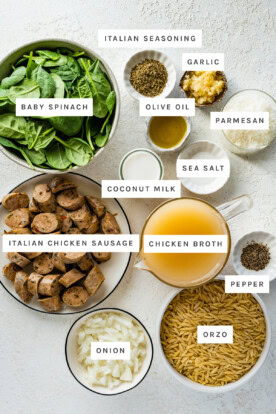 One Pan Chicken Sausage and Orzo - Eating Bird Food