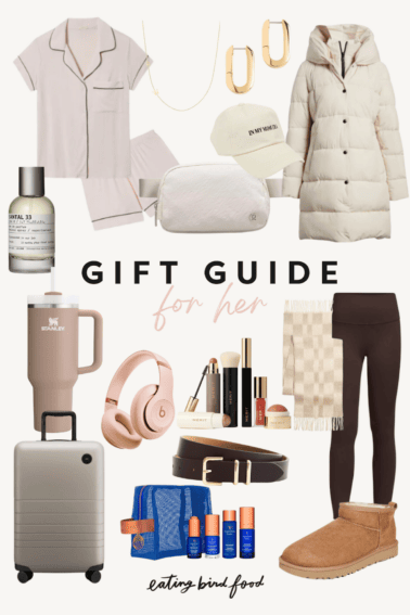 A holiday gift guide for women collage graphic.
