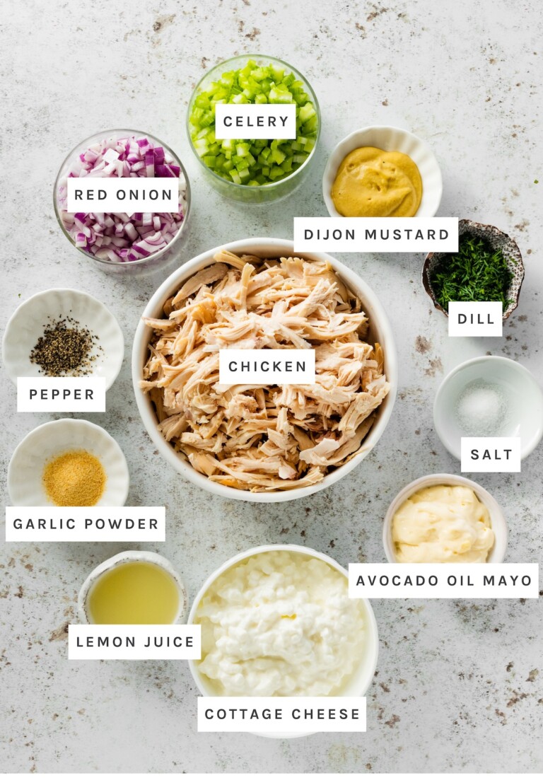 Creamy Cottage Cheese Chicken Salad - Eating Bird Food
