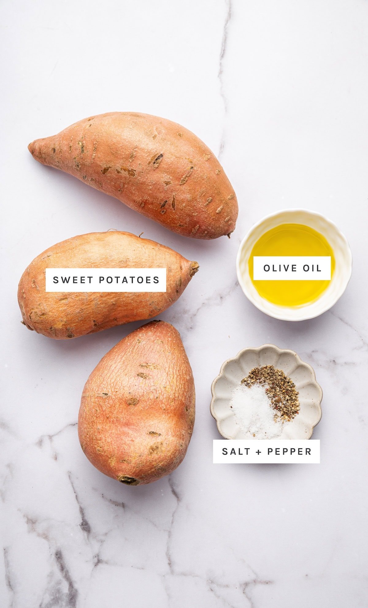 Sweet potatoes, olive oil, salt, pepper are all the ingredients to make Grilled Sweet Potatoes