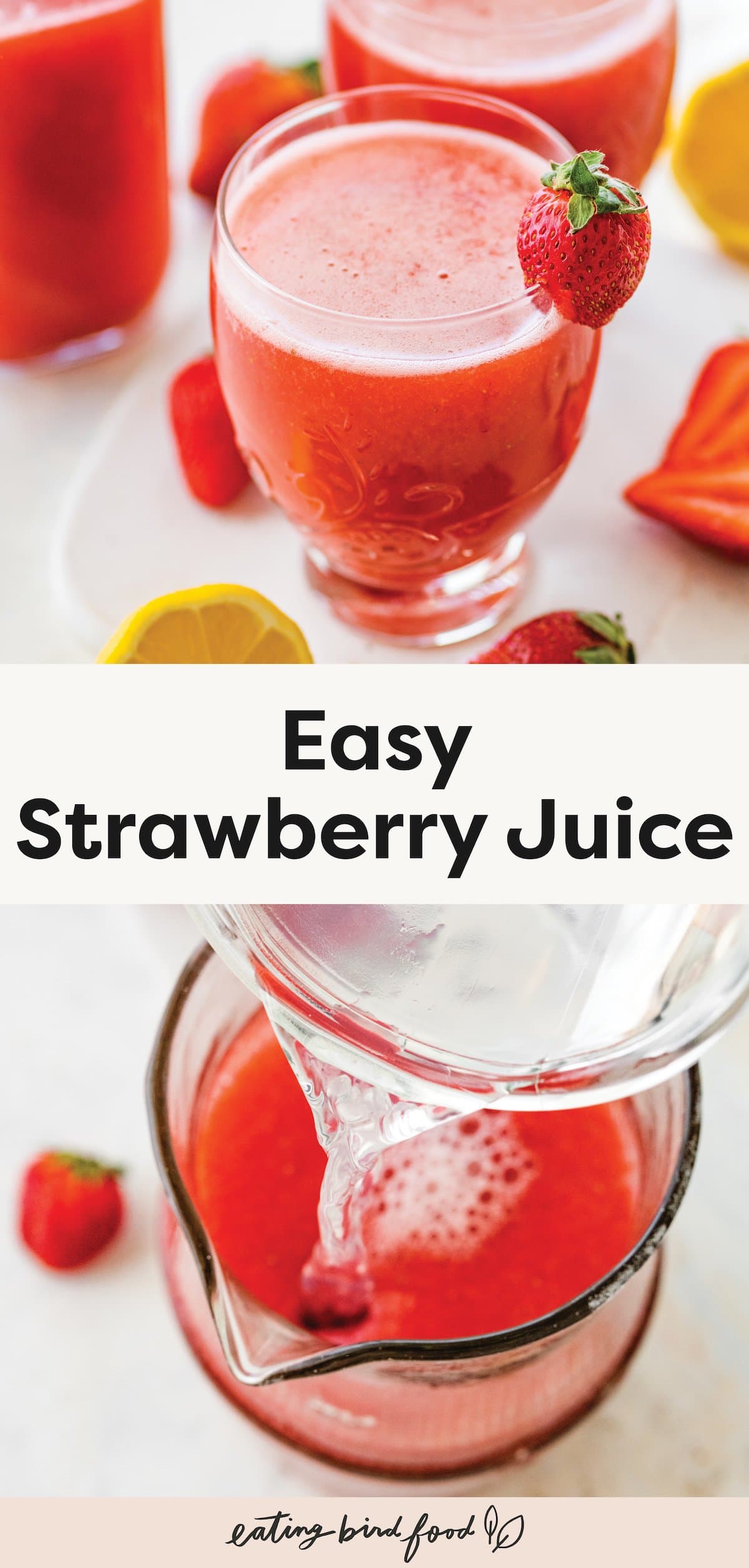 Easy Strawberry Juice Recipe (No Juicer Needed!) - Eating Bird Food