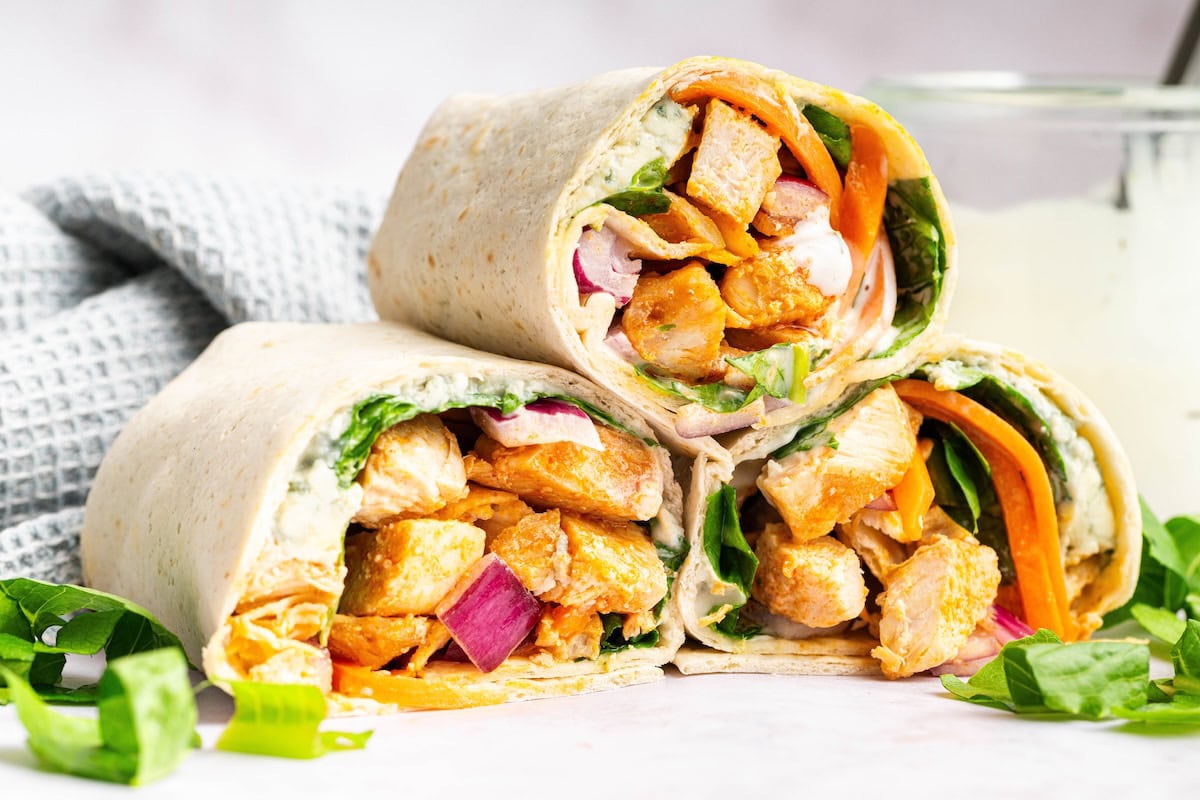 Quick + Easy Buffalo Chicken Wrap Recipe - Eating Bird Food