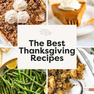 Collage of 4 Healthy Thanksgiving Recipes