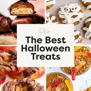 Collage of 4 Healthy Halloween Recipes