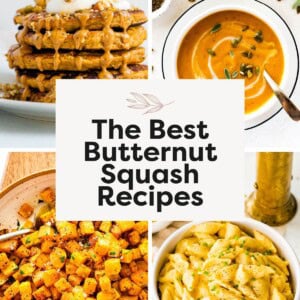 Collage of four Butternut Squash Recipes.