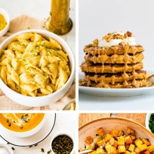 Collage of four Butternut Squash Recipes.