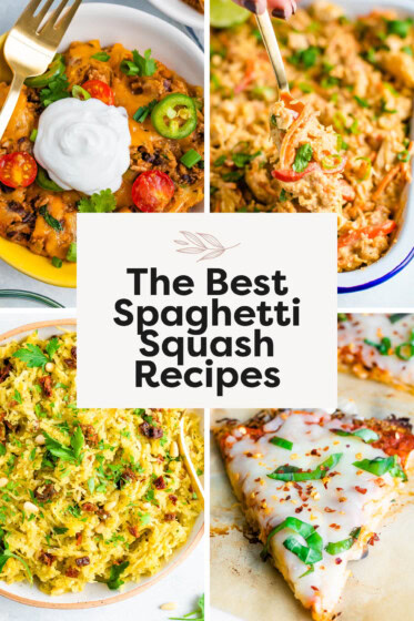 Collage of 4 Healthy Spaghetti Squash Recipes