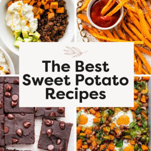 Collage of 4 Sweet Potato Recipes