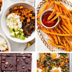 Collage of 4 Sweet Potato Recipes