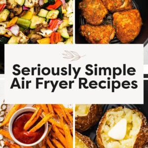 A collection of 4 air fryer recipes