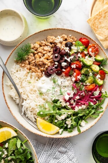 Easy Greek Turkey Bowls
