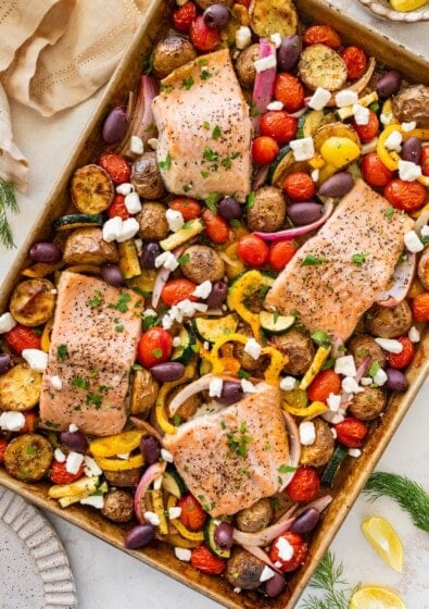 Easy Sheet Pan Salmon and Veggies