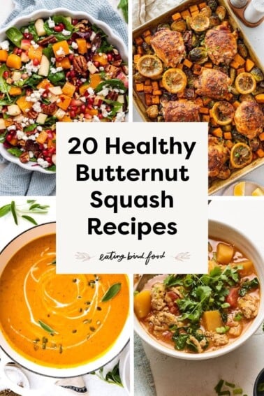 Collage of four Butternut Squash Recipes.