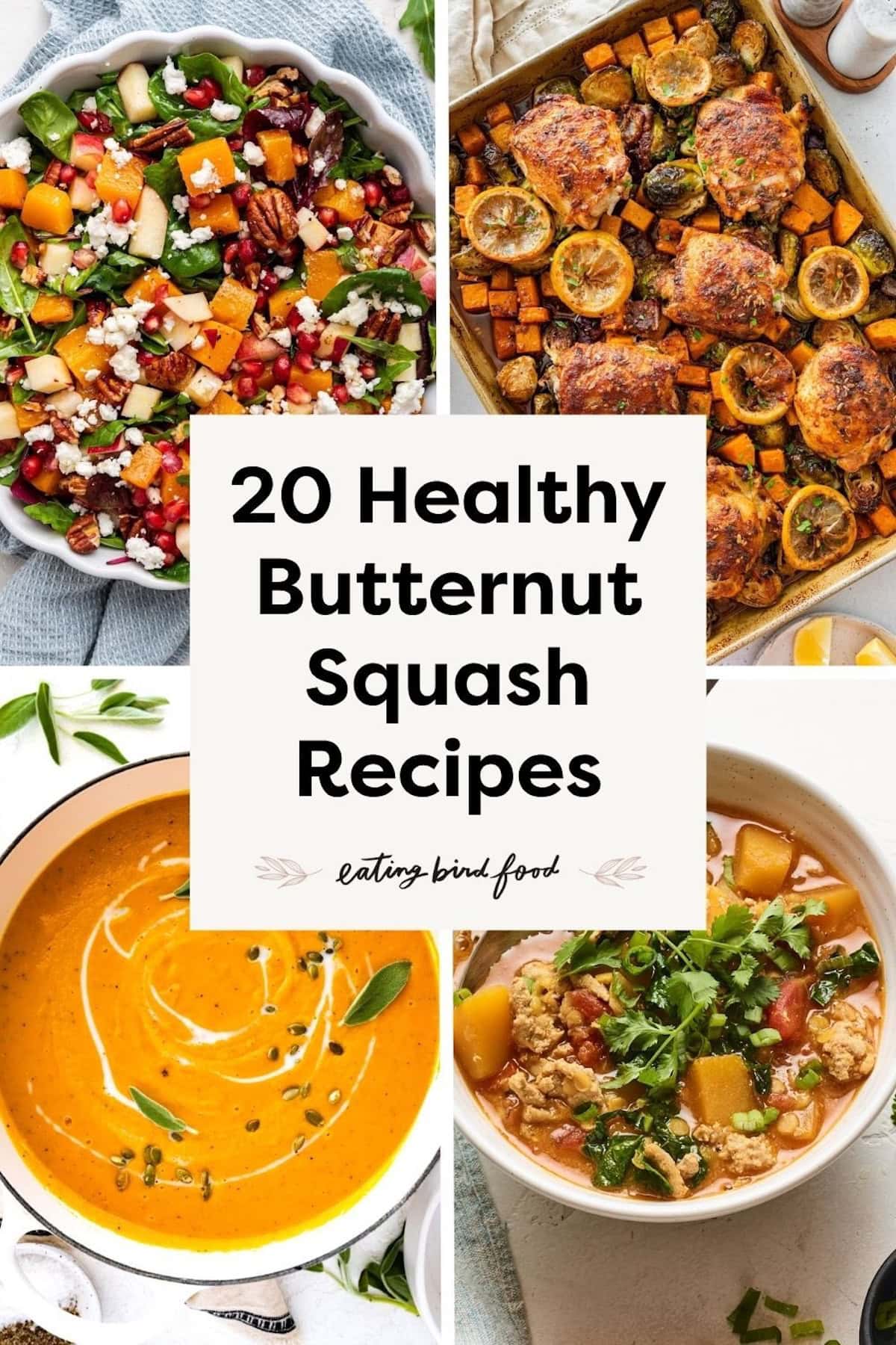 Collage of four Butternut Squash Recipes.